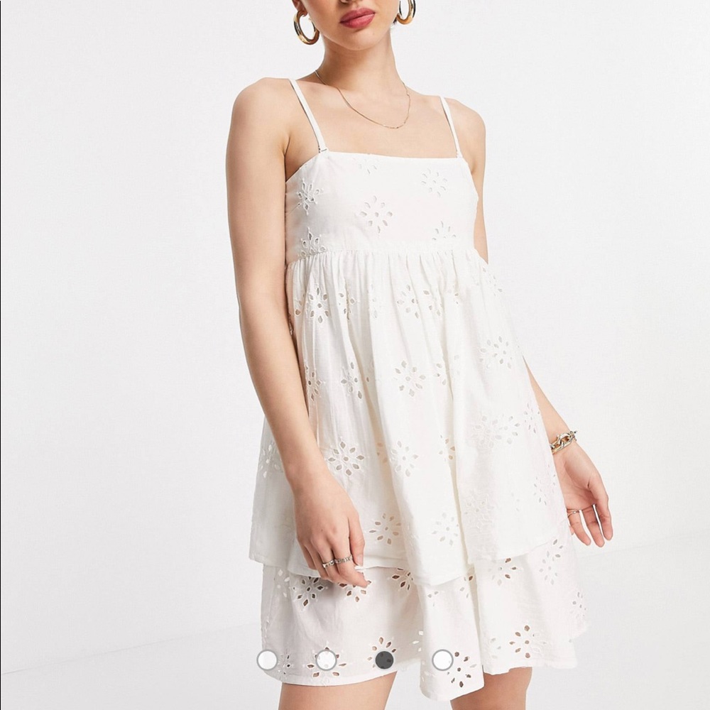 ASOS White Eyelet Mini Dress
